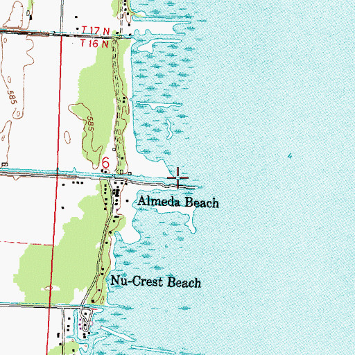Topographic Map of Johnson Drain, MI