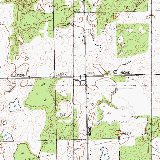 Topographic Map of Jones School, MI