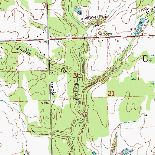 Topographic Map of Joslin Creek, MI