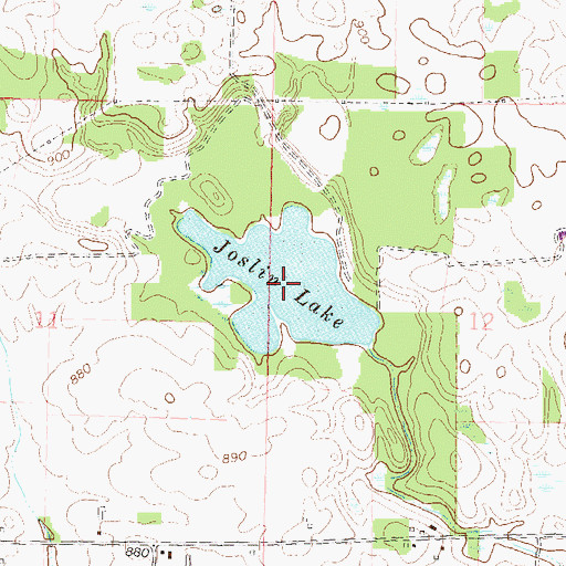 Topographic Map of Joslin Lake, MI