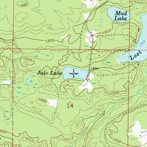 Topographic Map of Jule Lake, MI