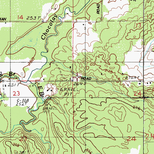 Topographic Map of June School, MI