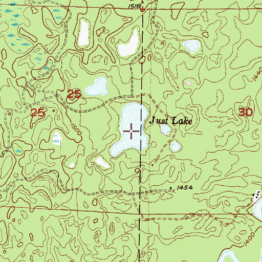 Topographic Map of Just Lake, MI