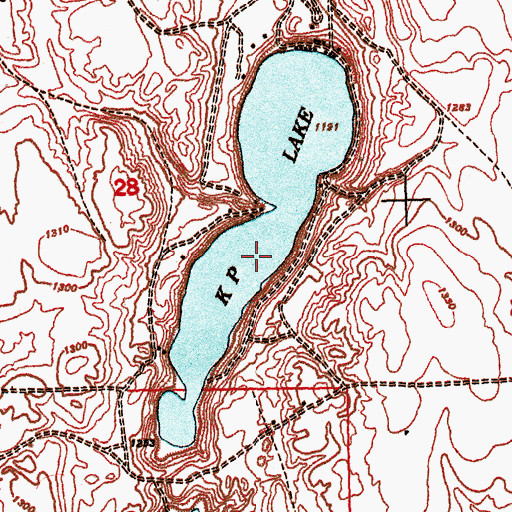Topographic Map of KP Lake, MI