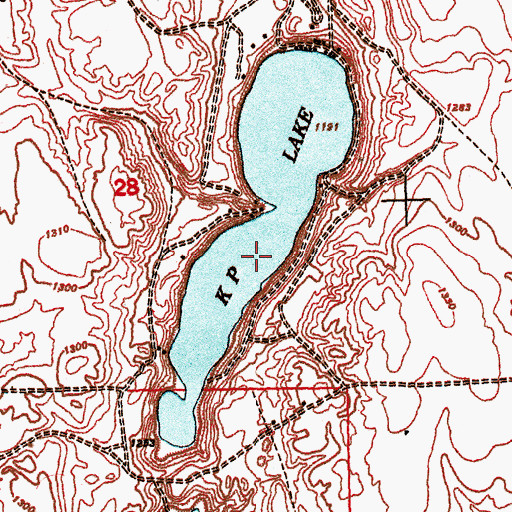 Topographic Map of KP Lake, MI