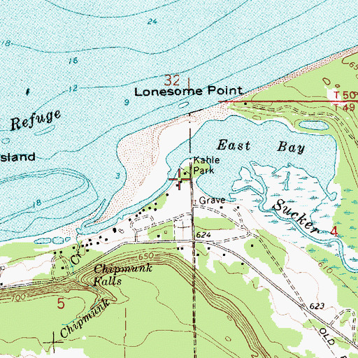 Topographic Map of Kahle Park, MI