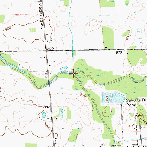 Topographic Map of Kalamink Creek, MI