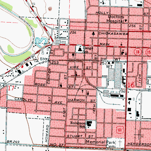Topographic Map of Church of God, AR