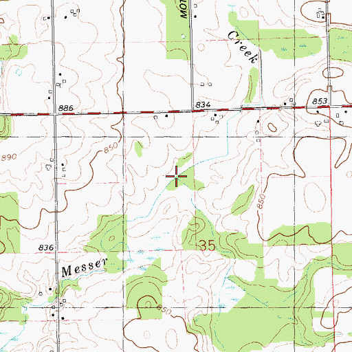 Topographic Map of Kart Creek, MI