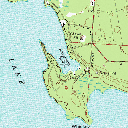 Topographic Map of Kauffman Bay, MI