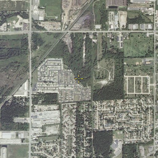 Aerial/Satellite Image of Kaufman Drain, MI