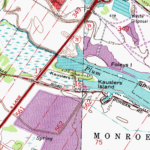 Topographic Map of Kauslers Island, MI