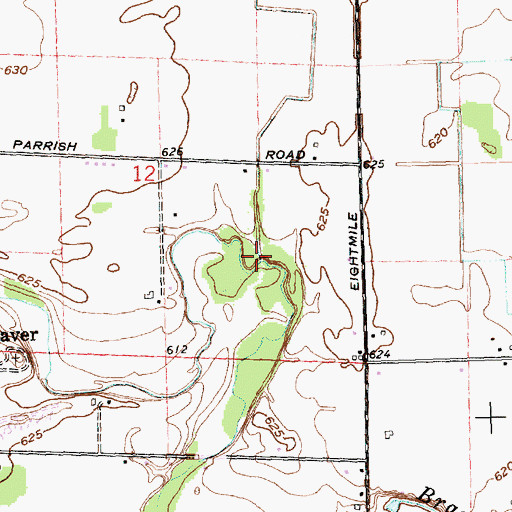 Topographic Map of Kawalski Drain, MI