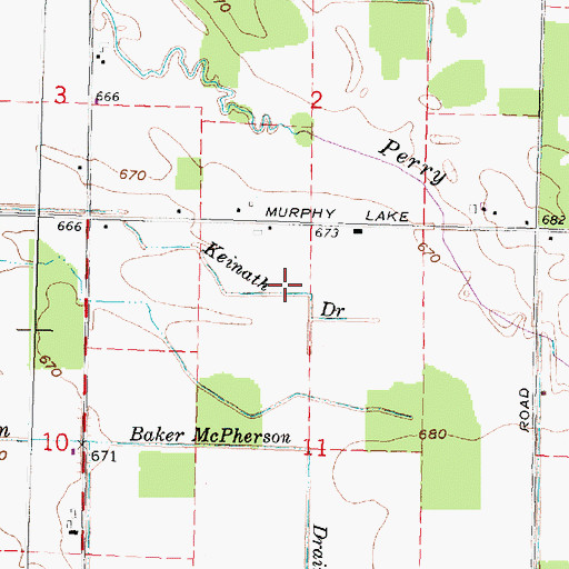 Topographic Map of Keinath Drain, MI