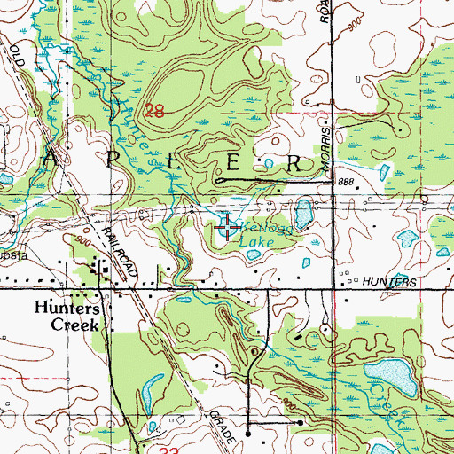 Topographic Map of Kellogg Lake, MI