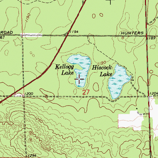 Topographic Map of Kellogg Lake, MI
