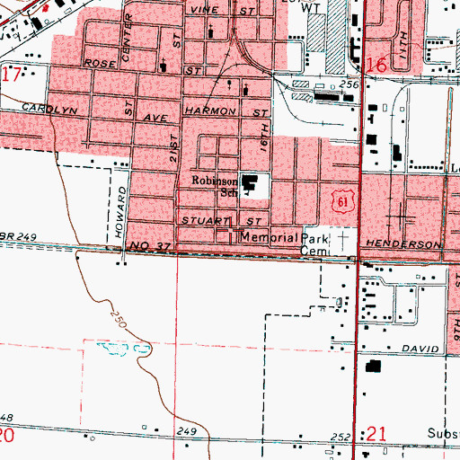 Topographic Map of Faith Temple Church of God in Christ, AR