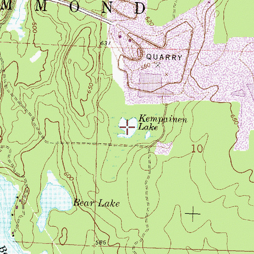 Topographic Map of Kempaien Lake, MI