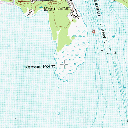 Topographic Map of Kemps Point, MI