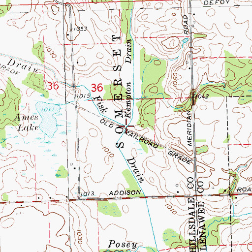 Topographic Map of Kempton Drain, MI