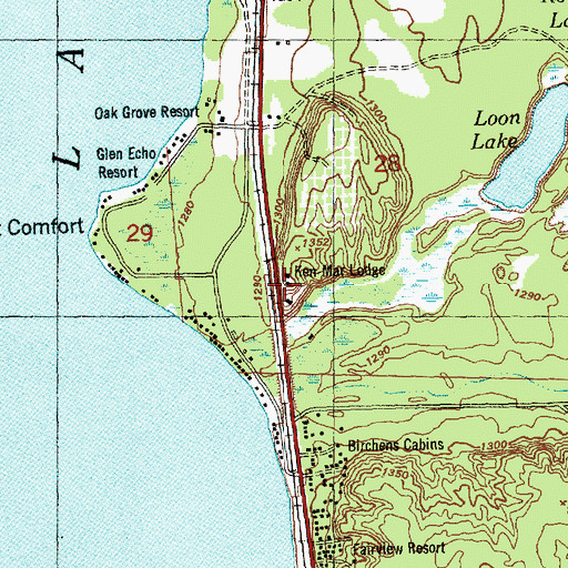 Topographic Map of Ken-Mar Lodge, MI