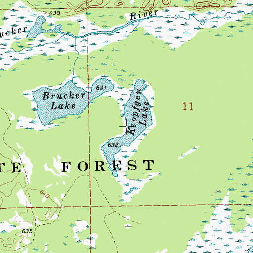 Topographic Map of Keopfgen Lake, MI
