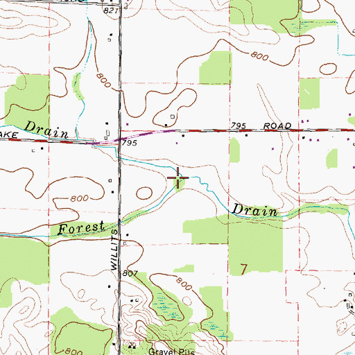 Topographic Map of Kester Drain, MI
