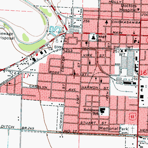 Topographic Map of First United Pentecostal Church, AR
