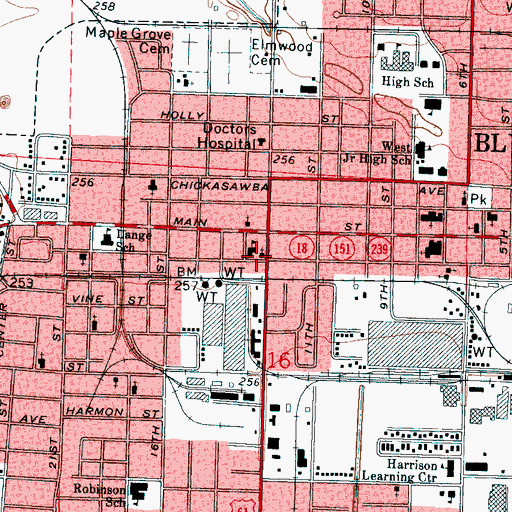 Topographic Map of Immaculate Conception Catholic Church, AR