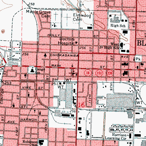 Topographic Map of Immaculate Conception School, AR