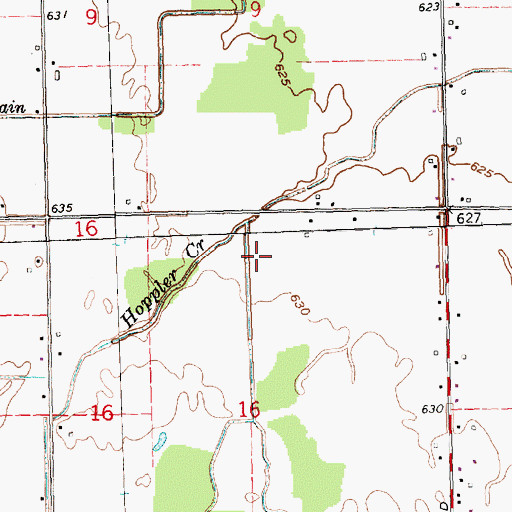 Topographic Map of Kindell Drain, MI