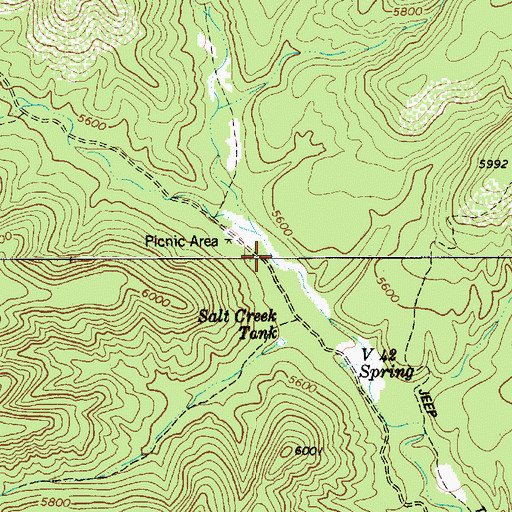Topographic Map of Ivins Canyon, AZ