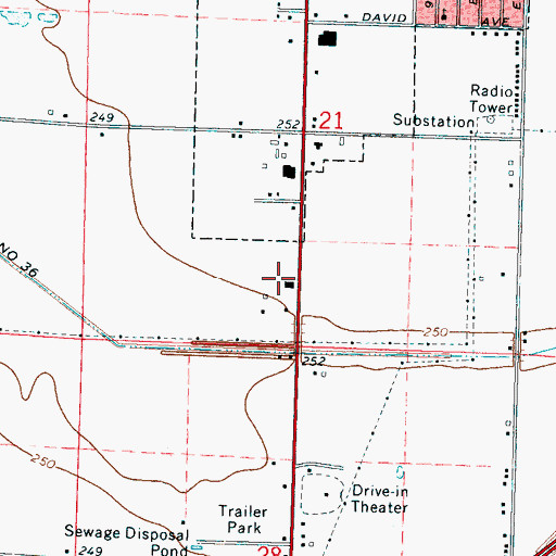 Topographic Map of Mississippi County Community College, AR