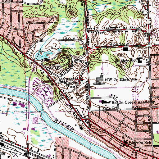 Topographic Map of Kingman Museum, MI