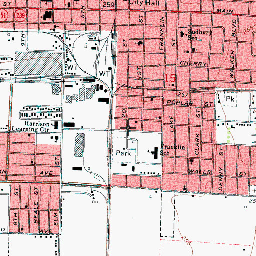 Topographic Map of Nehemiah Temple Church of God in Christ, AR