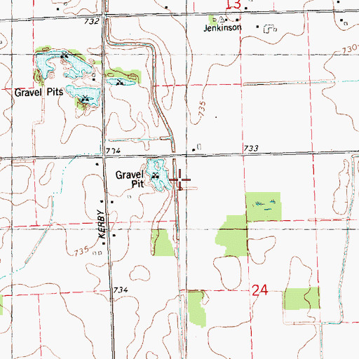 Topographic Map of Kinsman Drain, MI
