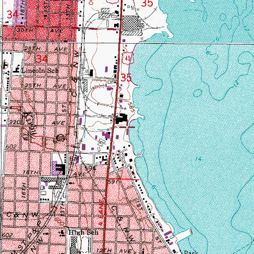 Topographic Map of Kirby Creek, MI