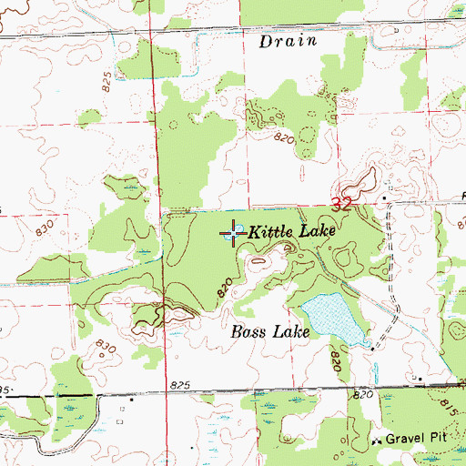 Topographic Map of Kittle Lake, MI