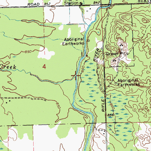 Topographic Map of Klacking Creek, MI