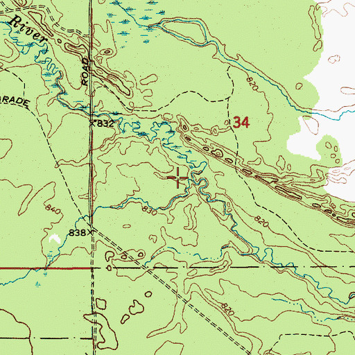 Topographic Map of Klondike Creek, MI
