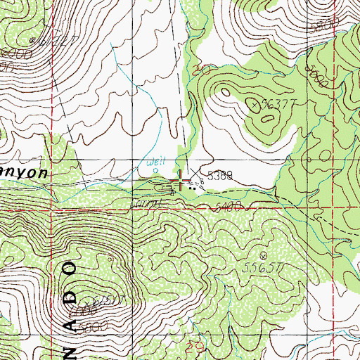 Topographic Map of J Bar A Ranch, AZ