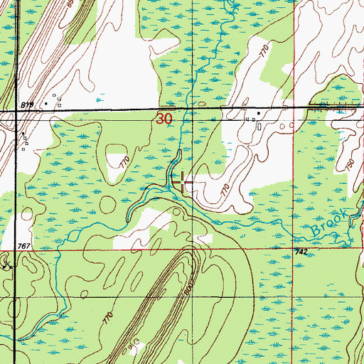 Topographic Map of Knap Creek, MI