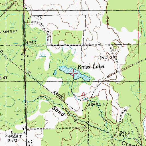 Topographic Map of Kniss Lake, MI