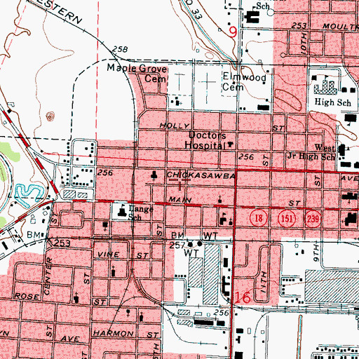 Topographic Map of Temple Israel, AR