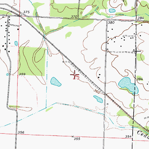 Topographic Map of Alix Gas Field, AR