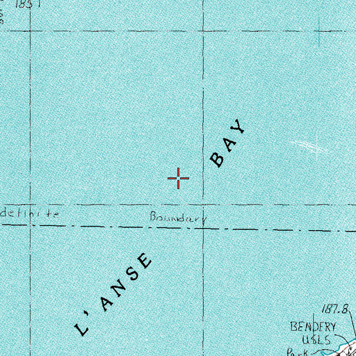 Topographic Map of L'Anse Bay, MI