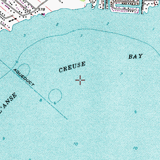 Topographic Map of L'anse Creuse Bay, MI