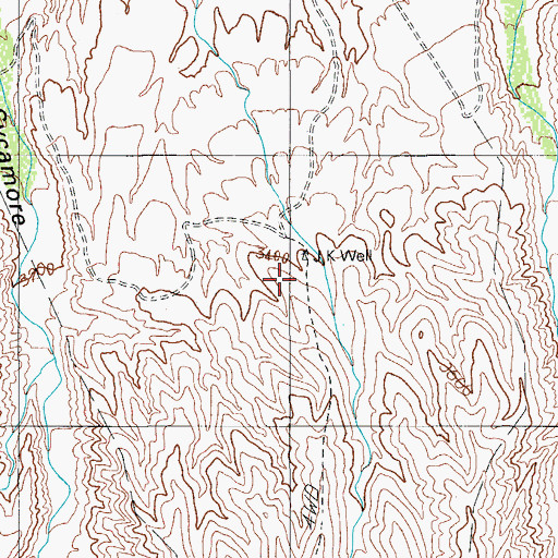 Topographic Map of J K Well, AZ