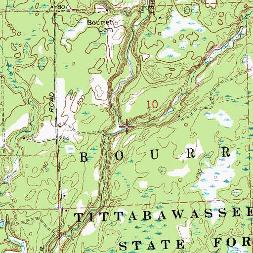 Topographic Map of LaPorte Creek, MI