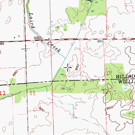 Topographic Map of Laird Creek, MI